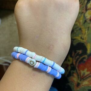 Clay bead bracelet set